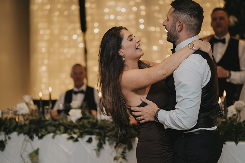 a man and woman dancing